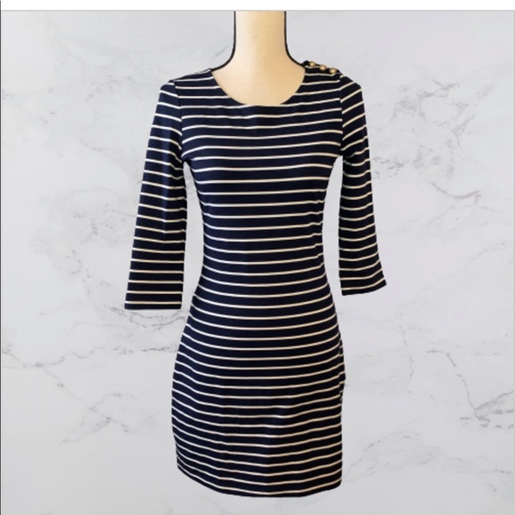 Morgan de Toi Dresses & Skirts - MORGAN DE TOI | Navy Blue & White Striped Dress